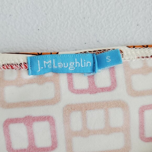 J. McLaughlin Women Catalina Cloth Colorful Geometric Dress Size S 3/4 Sleeve - Picture 3 of 9